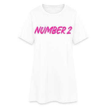 Number 2 - two - second - second - 2 - number 2 - Women’s T-Shirt Dress - white - Front