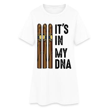 C'est dans mon ADN cigares fumer citation cadeau - Robe T-shirt Femme - blanc - Devant