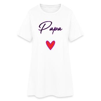 BONNE FÊTE PAPA. PAPA. FÊTE DES PÈRES. PÈRE - Robe T-shirt Femme - blanc - Devant