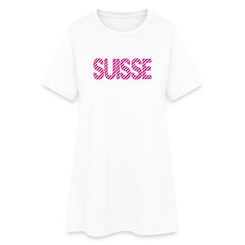 SUISSE. PAYS. GENEVE. HUMOUR. DRAPEAU. GENEVE - Robe T-shirt Femme - blanc - Devant