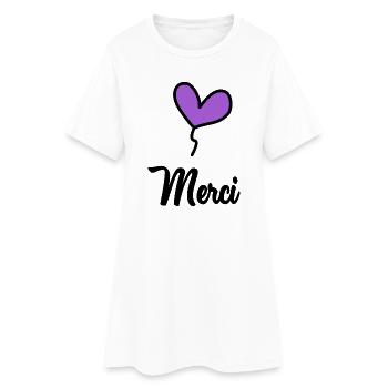 VIELEN DANK. GELIEBTE. MEISTER. DANKE HERRIN - Frauen T-Shirt-Kleid - Weiß - Vorne