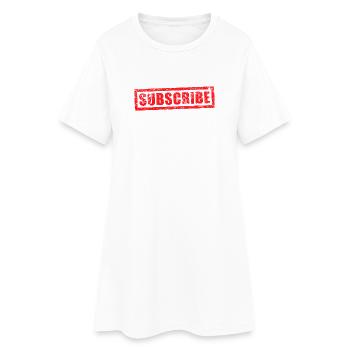 Grunge-Stempel abonnieren - Frauen T-Shirt-Kleid - Weiß - Vorne