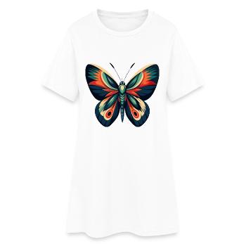 Schmetterling Cartoon Figur Buntes Haustier Tier - Frauen T-Shirt-Kleid - Weiß - Vorne