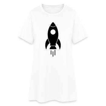 Fusée spatiale - Robe T-shirt Femme - blanc - Devant