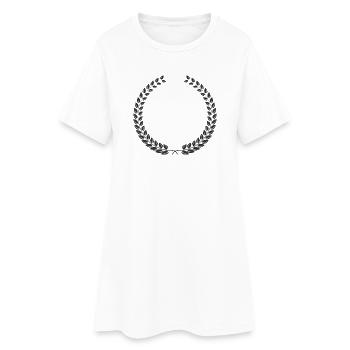 Laurel Wreath Vintage Award Badge Frame Vector - Frauen T-Shirt-Kleid - Weiß - Vorne