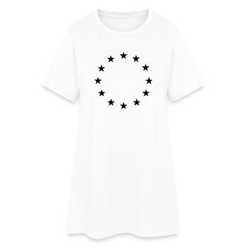 Star Circle Logo - Frauen T-Shirt-Kleid - Weiß - Vorne