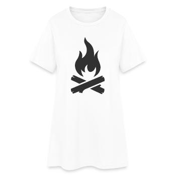 Campfire logo symbol - Women’s T-Shirt Dress - white - Front