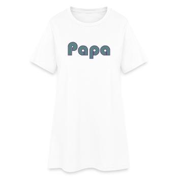 DAD. FATHER's DAY. HAPPY BIRTHDAY DAD. HAPPY BIRTHDAY - Women’s T-Shirt Dress - white - Front