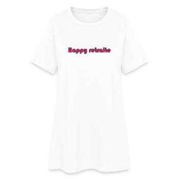 RETRAITE. BONNE RETRAITE. JOYEUSE RETRAITE - Robe T-shirt Femme - blanc - Devant