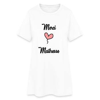 GELIEBTE. VIELEN DANK. DANKE, HERRIN - Frauen T-Shirt-Kleid - Weiß - Vorne