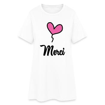 MERCI. MAÎTRESSE. MAÎTRE. MERCI MAÎTRESSE - Robe T-shirt Femme - blanc - Devant