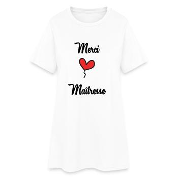 VIELEN DANK. GELIEBTE - Frauen T-Shirt-Kleid - Weiß - Vorne