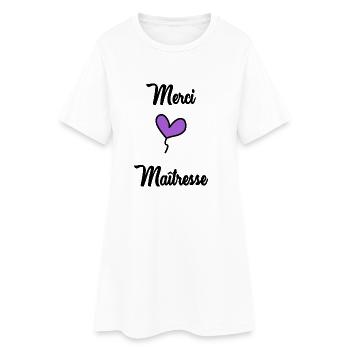 GELIEBTE. VIELEN DANK. DANKE HERRIN - Frauen T-Shirt-Kleid - Weiß - Vorne