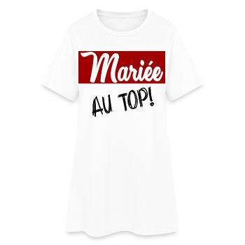 MARIEE. FUTURE MARIEE. EVJF - Robe T-shirt Femme - blanc - Devant