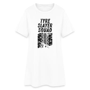 Reifentöter-Kader - Frauen T-Shirt-Kleid - Weiß - Vorne