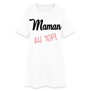 FÊTE DES MÈRES. BONNE FÊTE MAMAN. MAMAN - Robe T-shirt Femme - blanc - Devant