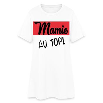 MAMIE. GRAND-MERE. FÊTE DES MÈRES - Robe T-shirt Femme - blanc - Devant