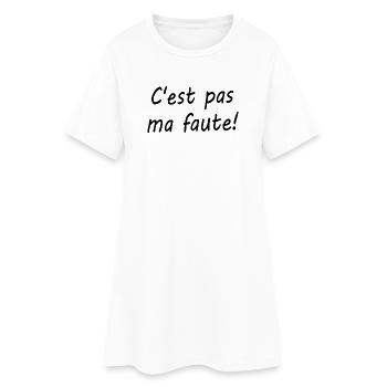 C'est pas ma faute ! - Robe T-shirt Femme - blanc - Devant