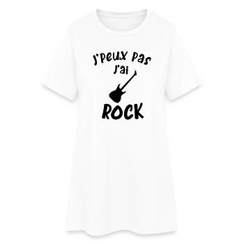 Je peux pas j'ai rock - Robe T-shirt Femme - blanc - Devant