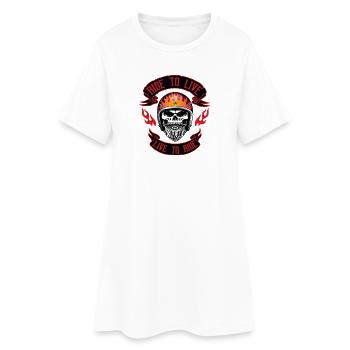 RIDE to LIVE - Women’s T-Shirt Dress - white - Front