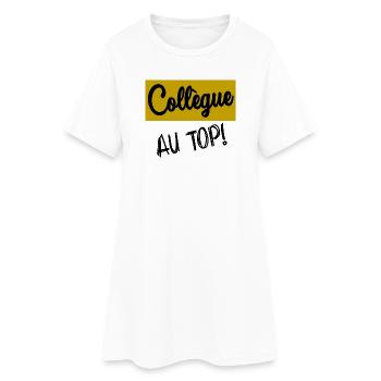 RUHESTAND. RUHESTAND. PENSIONIERT. SENIOR. OMA. OPA - Frauen T-Shirt-Kleid - Weiß - Vorne