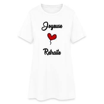 ALLES GUTE FÜR DEN RUHESTAND - Frauen T-Shirt-Kleid - Weiß - Vorne
