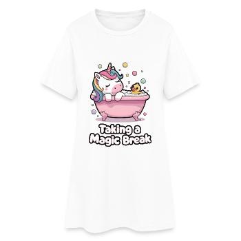 Taking A Magic Break - Women’s T-Shirt Dress - white - Front