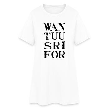 Wan, Tuu, Sri, For - Frauen T-Shirt-Kleid - Weiß - Vorne