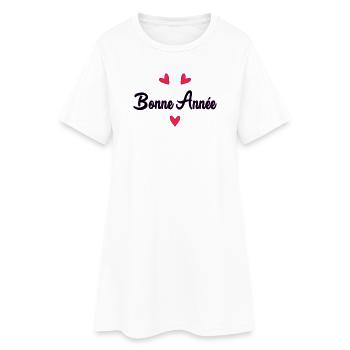 BONNE ANNEE. SAINT SYLVESTRE. MEILLEURS VOEUX - Robe T-shirt Femme - blanc - Devant