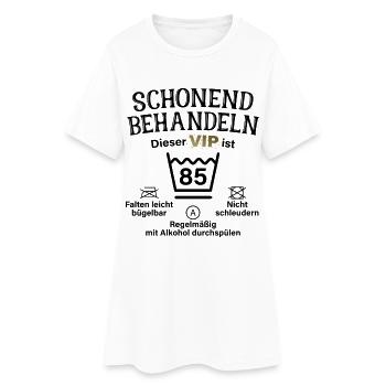 85. Geburtstag Schonend Behandeln 85 VIP ist 85 - Frauen T-Shirt-Kleid - Weiß - Vorne