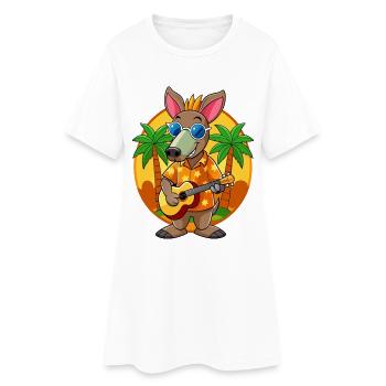 Lunettes de soleil de plage d’été de dessin animé Aardvark drôle - Robe T-shirt Femme - blanc - Devant