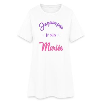 FUTURE MARIEE. EVJF. MARIEE - Robe T-shirt Femme - blanc - Devant