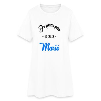 JE PEUX PAS. MARIE - Robe T-shirt Femme - blanc - Devant