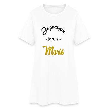 JUST MARRIED. EVJF - Robe T-shirt Femme - blanc - Devant