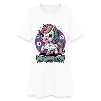 Momiemaïs - Robe T-shirt Femme - blanc - Devant