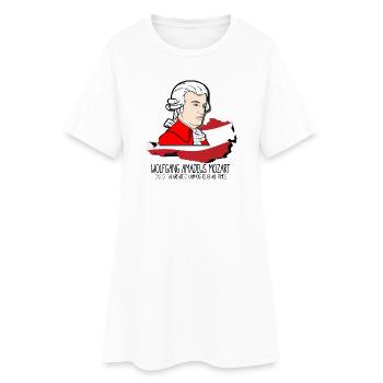 Wolfgang Amadeus Mozart - greatest composer - Frauen T-Shirt-Kleid - Weiß - Vorne