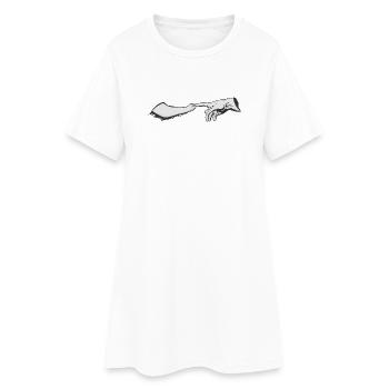 Gott, ein Hund und Michelangelo - Frauen T-Shirt-Kleid - Weiß - Vorne