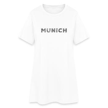 Munich Bavière German City Hatching lettrage - Robe T-shirt Femme - blanc - Devant