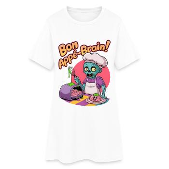 Bon Appé-cerveau ! - Robe T-shirt Femme - blanc - Devant