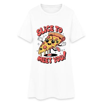 Slice To Meet You! - Women’s T-Shirt Dress - white - Front