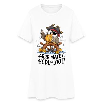 Hodl Die Beute! - Frauen T-Shirt-Kleid - Weiß - Vorne