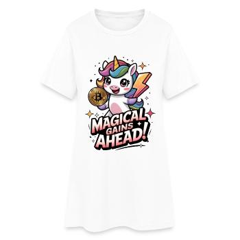 Gains magiques à venir ! - Robe T-shirt Femme - blanc - Devant