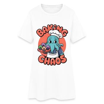 Chaos de cuisson - Robe T-shirt Femme - blanc - Devant