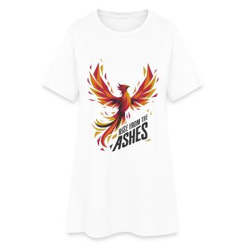 Auferstehung aus der Asche - Frauen T-Shirt-Kleid - Weiß - Vorne