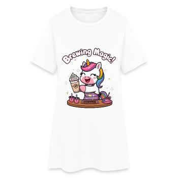 Brauen von Magie! - Frauen T-Shirt-Kleid - Weiß - Vorne