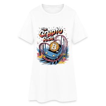 Le Crypto Ride - Robe T-shirt Femme - blanc - Devant