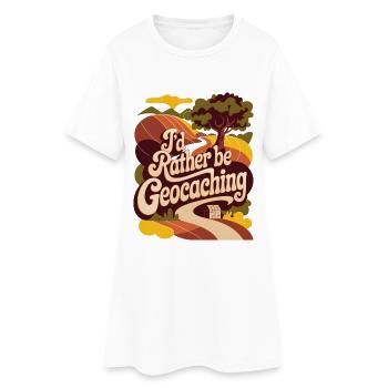 Je préfère faire du géocaching - Robe T-shirt Femme - blanc - Devant