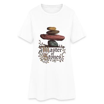 Meister der Steine - Frauen T-Shirt-Kleid - Weiß - Vorne