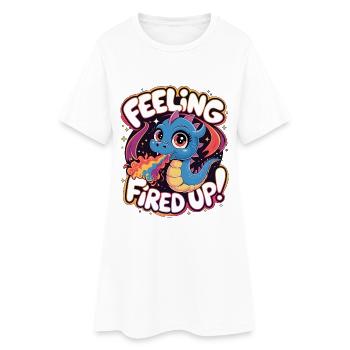 Se sentir enflammé - Robe T-shirt Femme - blanc - Devant