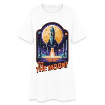 Vers la Lune - Robe T-shirt Femme - blanc - Devant